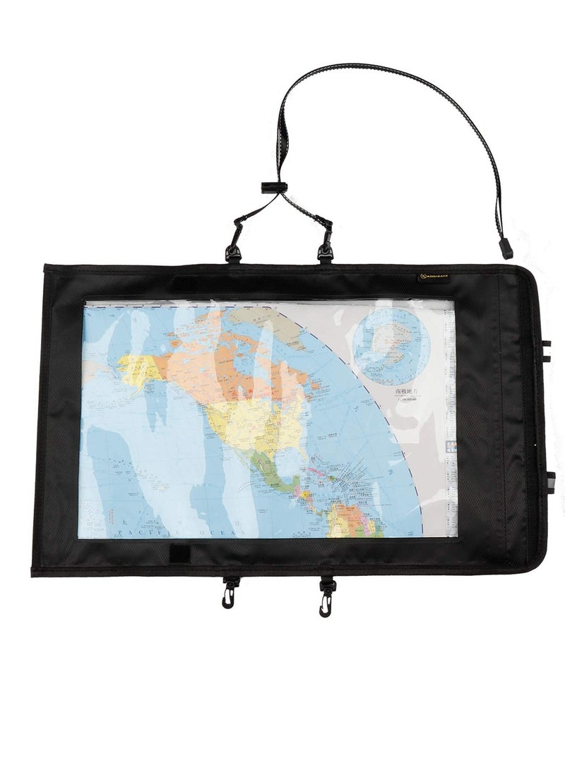 Waterproof Military Hiking Map Pouch Holder with Clear Window and Lanyard - Durable Case for Outdoor Navigation and Adventure Activities - Image 1