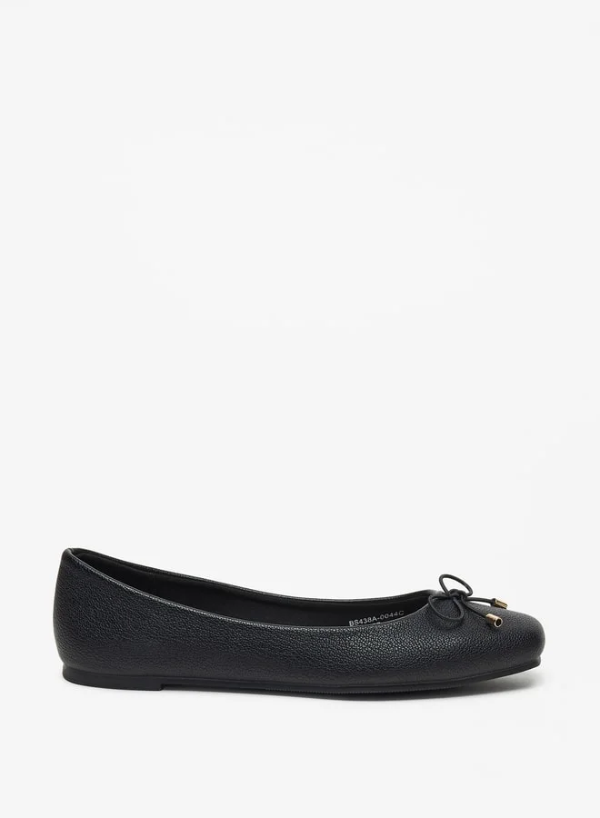 Celeste Women's Bow Detail Slip-On Ballerina Shoes