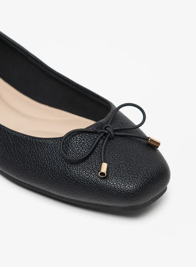 Celeste Women's Bow Detail Slip-On Ballerina Shoes