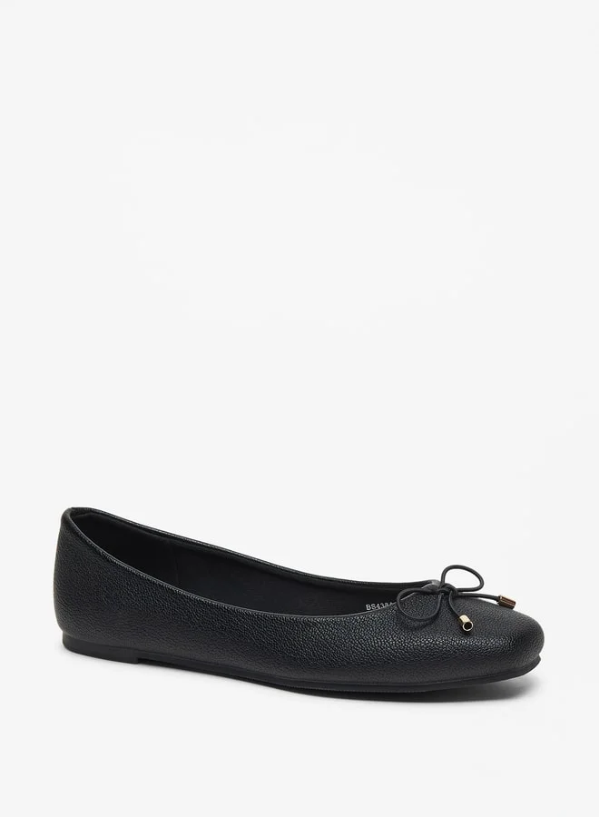 Celeste Women's Bow Detail Slip-On Ballerina Shoes