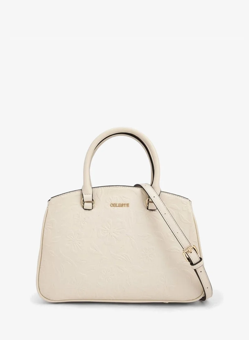 سيليست Embossed Tote Bag With Detachable Strap
