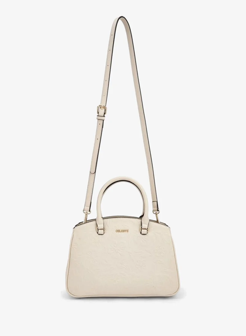سيليست Embossed Tote Bag With Detachable Strap