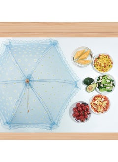 O Ozone Pop Up Picnic Net Food Cover Tent Mesh Food Cover Tent Large Size Reusable White Food Umbrella Avoid fly and insects flying into your food- White  - Image 4