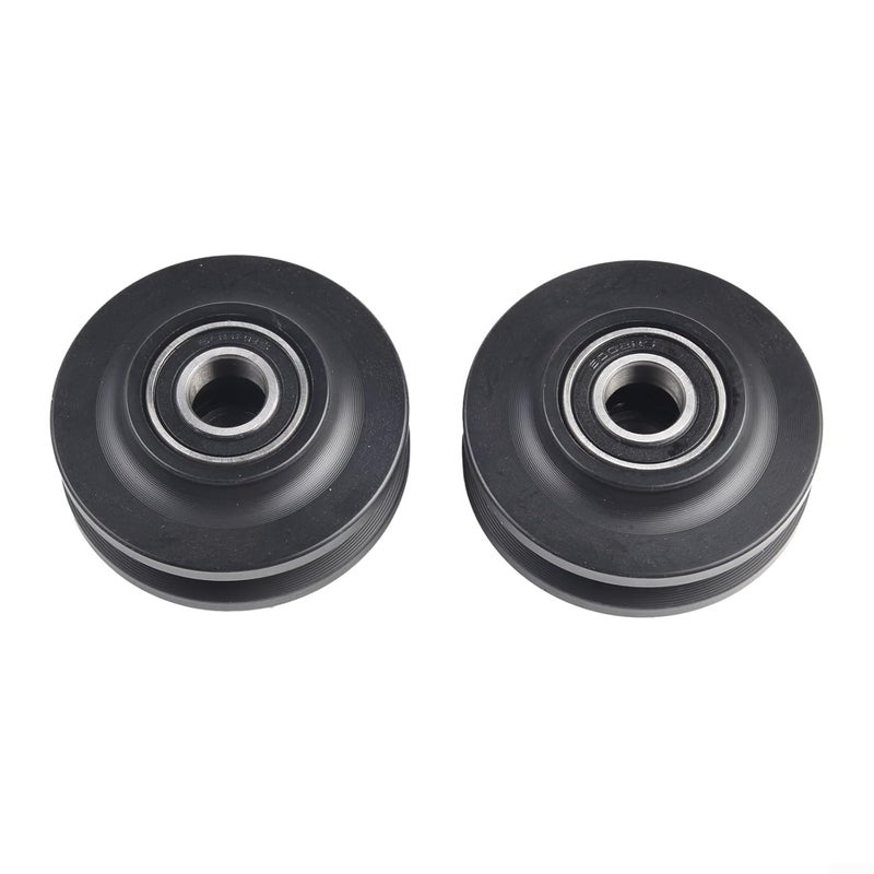 Goutaman Sliding Door Hardware Kit Black Carbon Steel Nylon Roller Pulley - Image 5