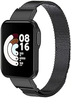 Dado Dado Metal Case with Milanese Replacement Band compatible with Xiaomi Mi Lite Smart Watch, mesh type stainless steel strap and case covering all watch edges 