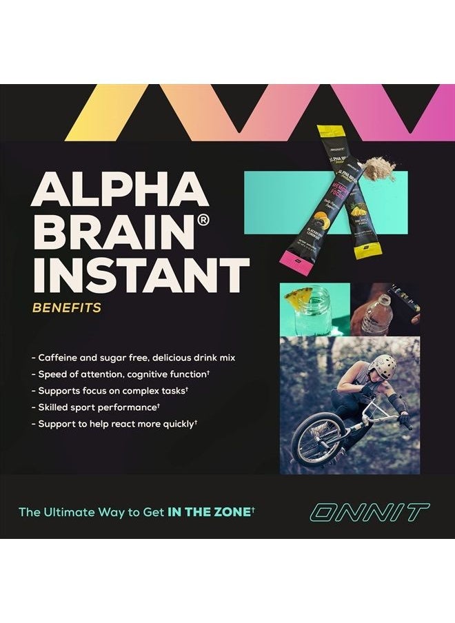 Onnit - Alpha Brain Instant - Pineapple Punch Flavor - Nootropic Brain Booster Memory Supplement - Brain Support for Focus, Energy & Clarity - Alpha GPC Choline, Cats Claw, L-Theanine, Bacopa - 30ct - Image 1