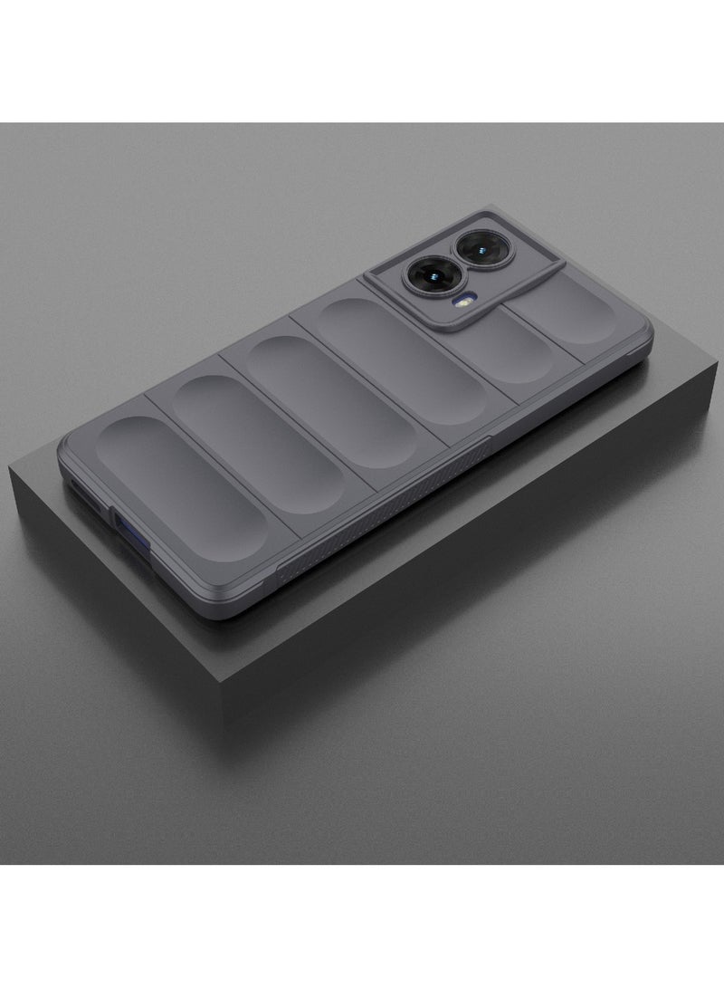 Phone case cover Magic Shield TPU + Silicone Shockproof Phone Case For  Moto G85 (Dark Grey) - Image 3