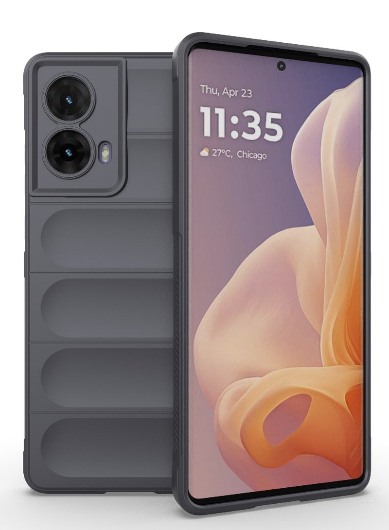 Phone case cover Magic Shield TPU + Silicone Shockproof Phone Case For  Moto G85 (Dark Grey) - Image 1