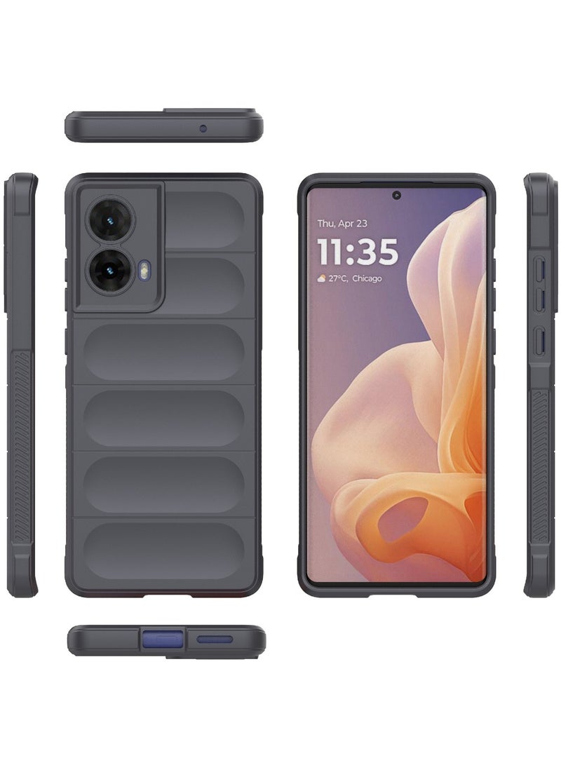 Phone case cover Magic Shield TPU + Silicone Shockproof Phone Case For  Moto G85 (Dark Grey) - Image 2