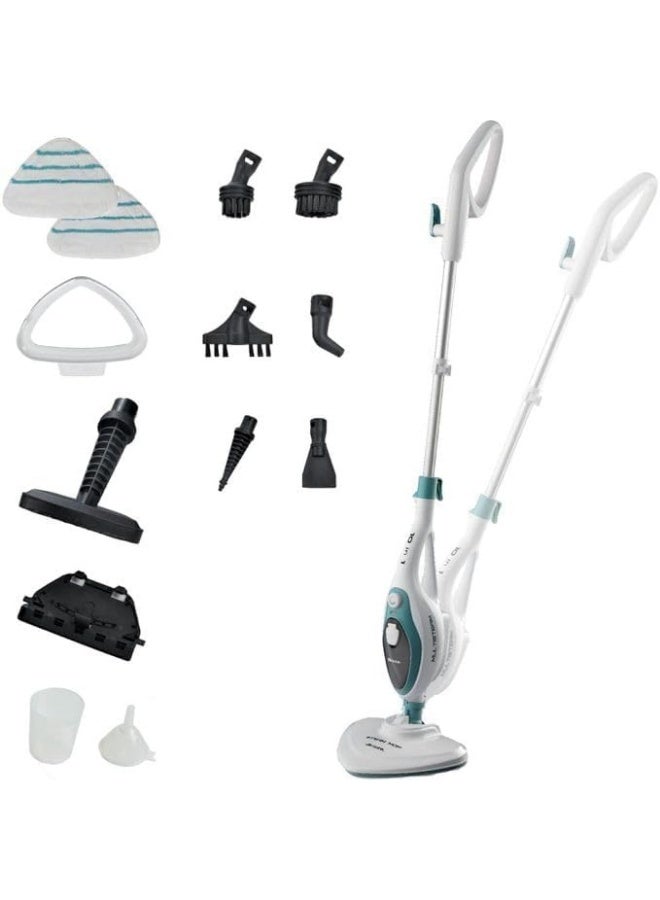 DSP Steam Mop,10 in 1 Multi Purpose Handheld Steamer Cleaner Detachable for Vinyl, Laminate, Carpet, Tile Hard Floor Grout w/ 2 pad, 1500W High Power, Includes 10 Accessories, Adjustable Steam & Height KD2071 - Image 1