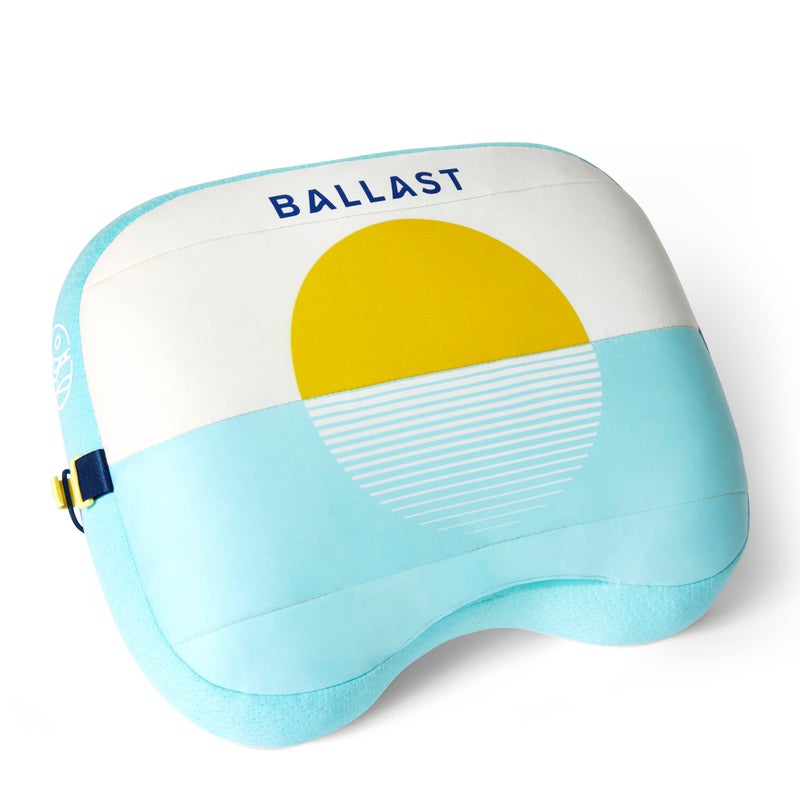 Ballast Ballast Beach Pillow – Inflatable Beach Pillow, Camping Pillow, Pool Pillow, Ultra Soft and Durable Pillow That Won’t Blow Away on Windy Beaches (Golden Sunrise)  - Image 1
