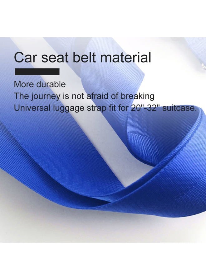 Veki Cross Luggage Straps Set TSA Approved with Lock Adjustable Travel Suitcase Belts Suitcase Tags with Name ID Card Packing Straps for Suitcases Strap Travel Accessories (Blue*4pcs) - Image 5