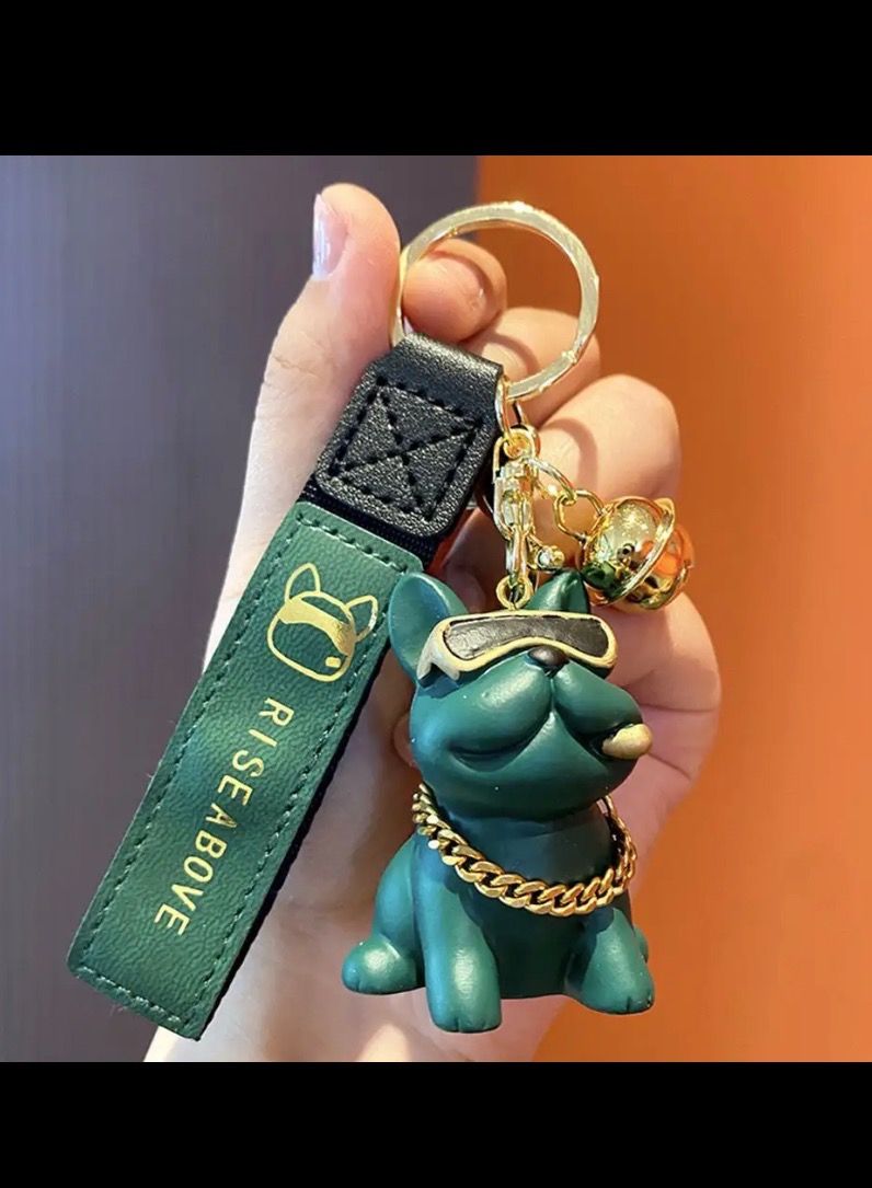 جاست فور يو ميدالية مفاتيح على شكل كلب البولدوغ الفرنسي - Image 4