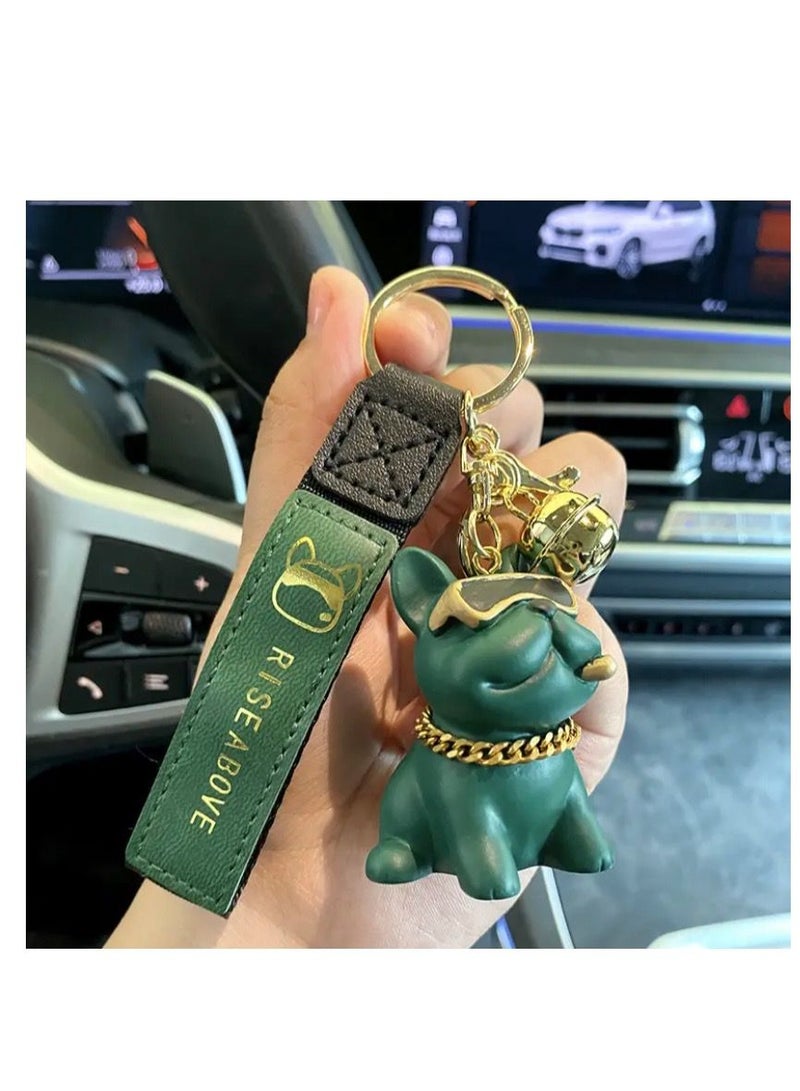 جاست فور يو ميدالية مفاتيح على شكل كلب البولدوغ الفرنسي - Image 1