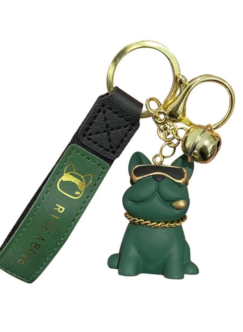 جاست فور يو ميدالية مفاتيح على شكل كلب البولدوغ الفرنسي - Image 2