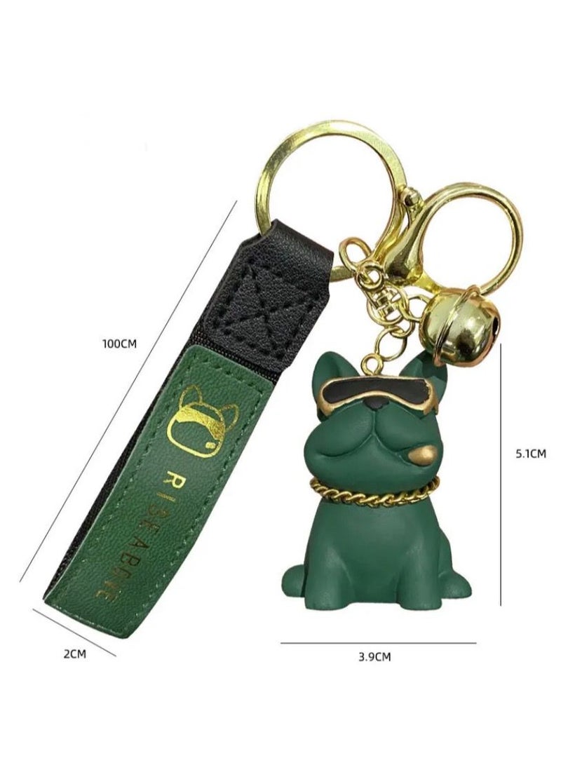 جاست فور يو ميدالية مفاتيح على شكل كلب البولدوغ الفرنسي - Image 3