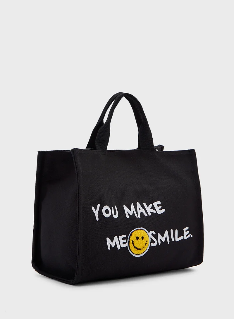 Ginger Smiley Mini Tote Bag