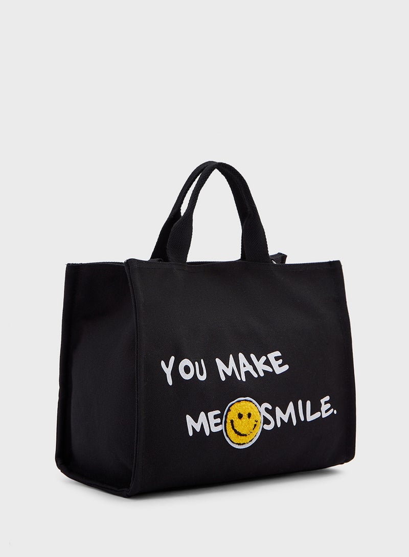 Ginger Smiley Mini Tote Bag - Image 3