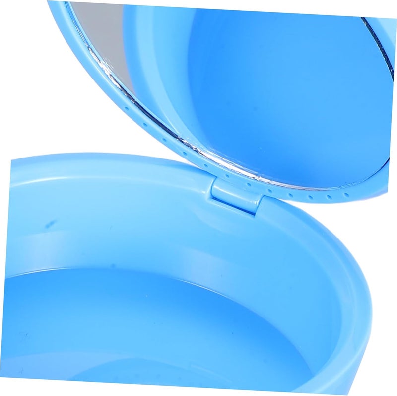 Portable Round Tooth Storage Box with Mirror Plastic Retainer Case for False Teeth Aligners and Keepsake Storage for Travel and Home Use - Image 3