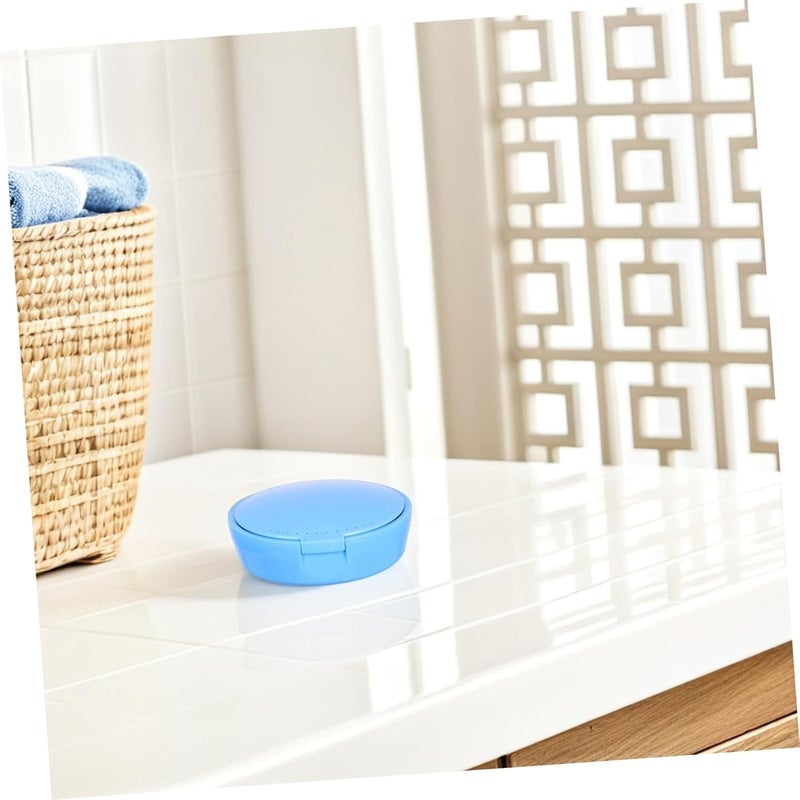 Portable Round Tooth Storage Box with Mirror Plastic Retainer Case for False Teeth Aligners and Keepsake Storage for Travel and Home Use - Image 5
