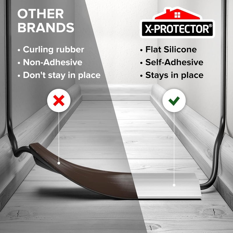 X-Protector Floor Cord Cover by – 5’ Overfloor Cord Protector – Self-Adhesive Power Cable Protector – Silicone Cord Protector – Ideal Extension Cord Cover to Protect Wires On Floor (60 in) - Image 3