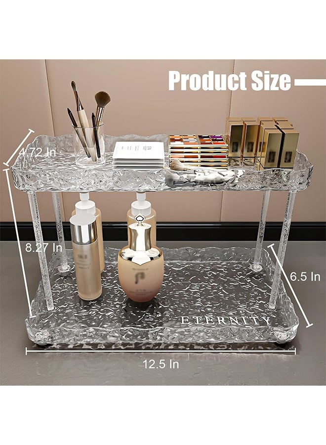 يلا جوي منظم للعناية بالبشرة من طبقتين، منظم مكياج على سطح الطاولة، منظم للعناية بالبشرة على سطح الطاولة، منظم مكياج على سطح الطاولة، منظم مكياج وعناية بالبشرة للحمام - Image 2