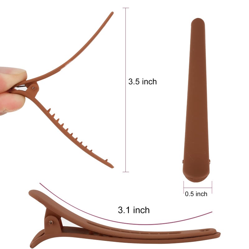 YISSION 12 PCS Hair Clips for Styling Sectioning, 3.1 Inch Matte Alligator No Crease Duck Billed Hair Clips, Hair Barrettes and Styling Accessories for Women Girls - Image 2