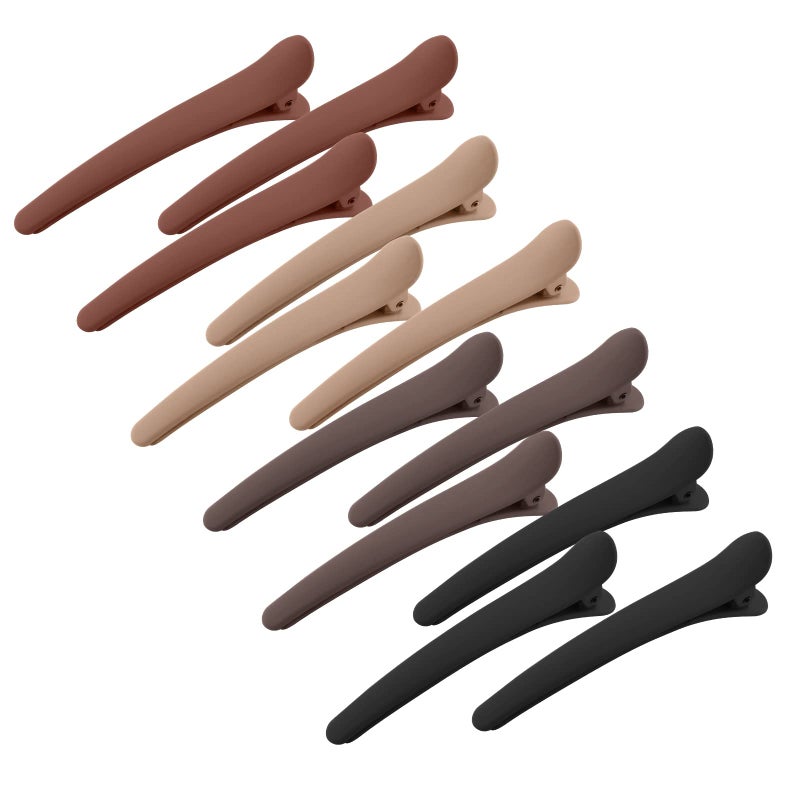 YISSION 12 PCS Hair Clips for Styling Sectioning, 3.1 Inch Matte Alligator No Crease Duck Billed Hair Clips, Hair Barrettes and Styling Accessories for Women Girls - Image 1