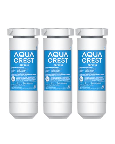 AquaCrest AQUA CREST XWF Replacement for GE® XWF, NSF Certified Refrigerator Water Filter, 3 Filters (Not XWFE®) - Image 1