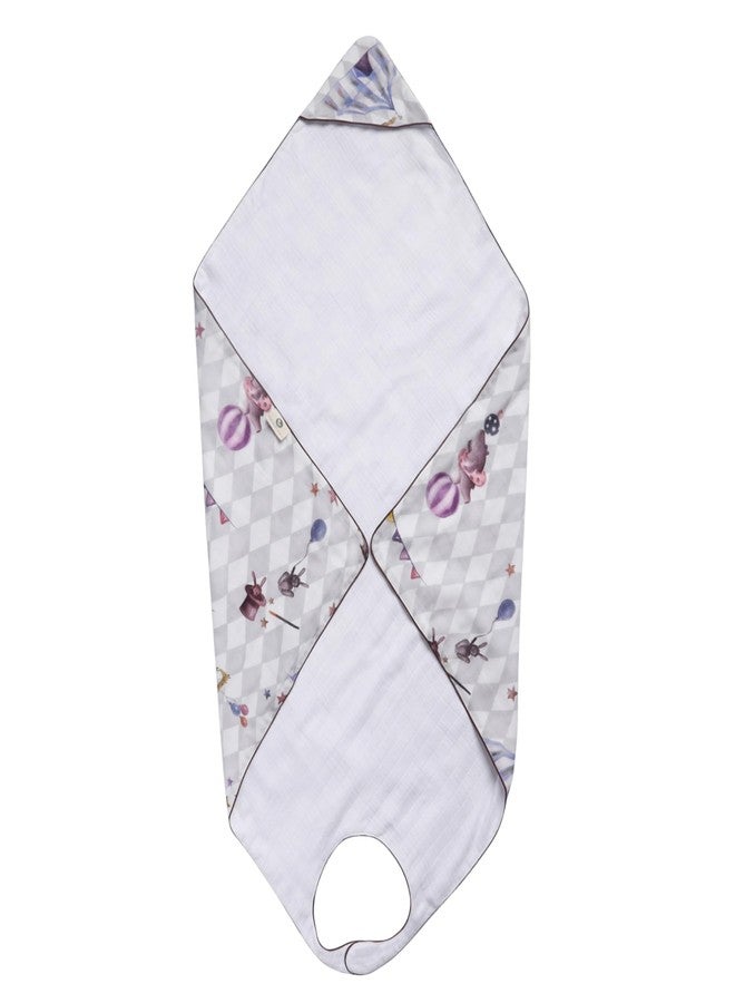 Cocoon Care Bamboo Muslin Cotton Premium 3-in-1 Baby Towel Wrap | Swaddle Wrap & Nursing Cover |3-Layer Ultra-Soft & Breathable Muslin | 35 x 35 Inch |Circus - Image 1