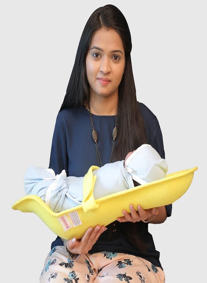 Hoopa Hoopa Infant Carrier, Sunshine Yellow | Feeding Pillow | Baby Carrier | Infant Carrier | Reclined Carrier - Image 1