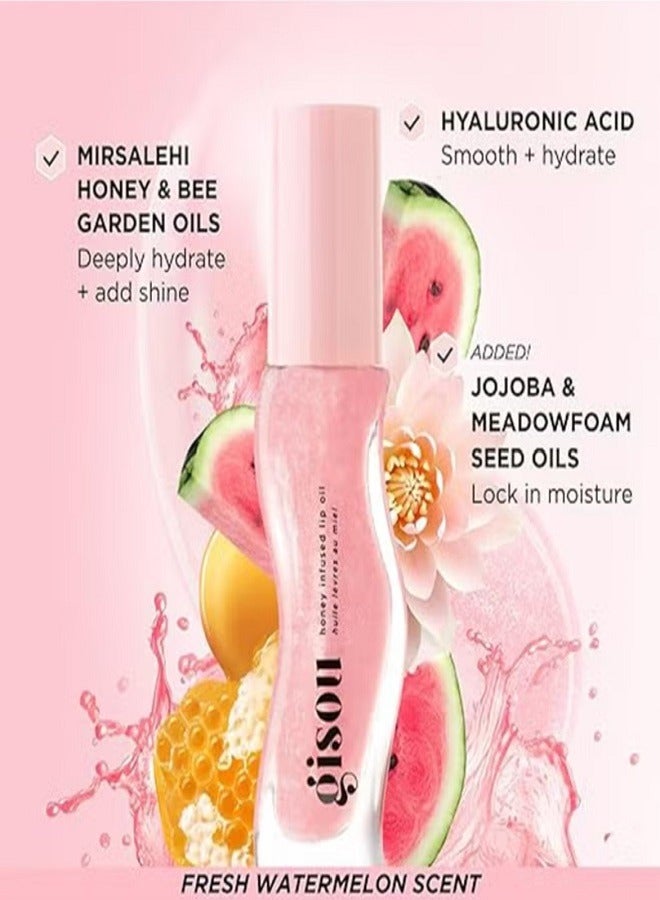 Gisou Honey Infused Lip Oil - Watermelon Sugar - Image 2