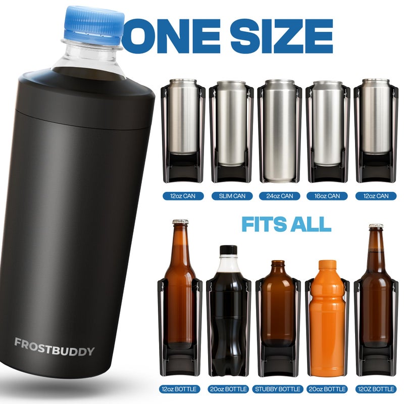 Frost Buddy Universal Buddy XL Can Cooler Fits 12-Ounce, 16-Ounce, 20-Ounce, and 24-Ounce Cans and Bottles - Keep Your Drinks Refreshingly Chilled for Over 12 Hours (Lights) - Image 2