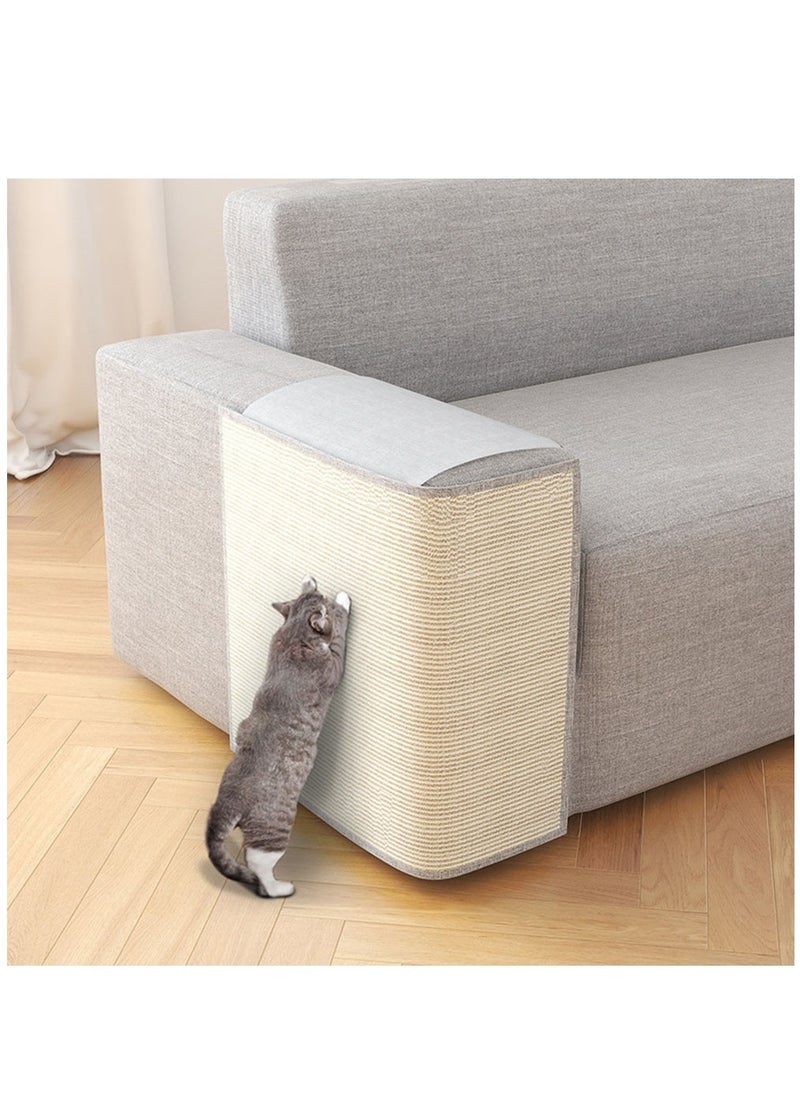 Arabest - Cat Scratch Mat Sofa Protector, Cat Scratch Furniture Protector, Natural Sisal Furniture Protector Scratching Pad for Cats, Scratch Carpet for Bed, Couch, Sofa, Seat, Chair - Image 1