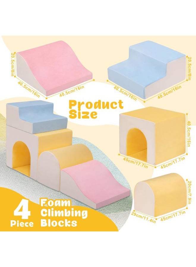 CAMELUS Climbing Toys for 1 Year Old, 4-Piece Toddler Climbing Toys Indoor, Soft Play Set Baby Foam Climbing Blocks for Toddlers, Climb Crawl Activity Play Set, Birthday - Image 3