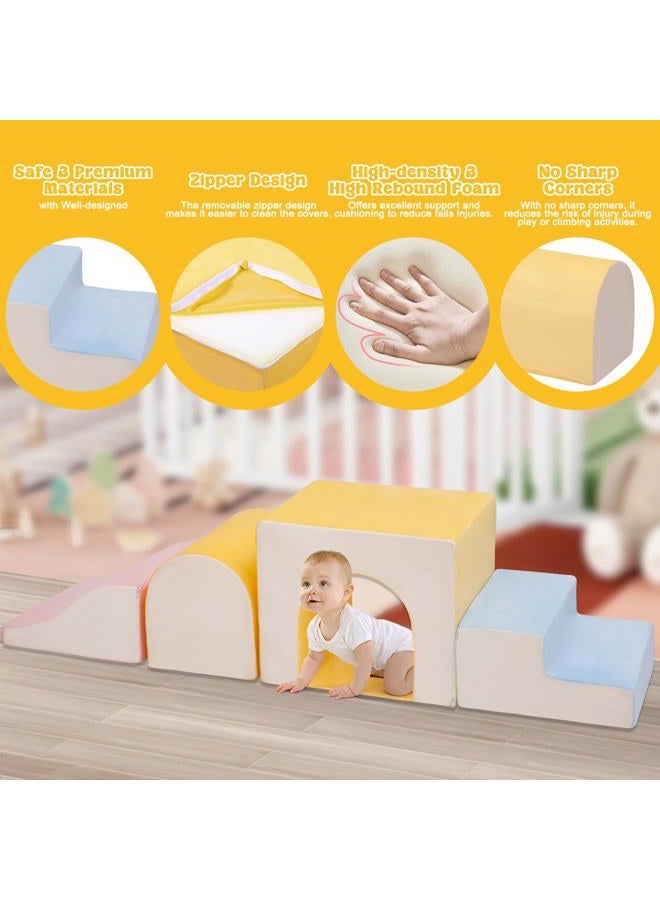 CAMELUS Climbing Toys for 1 Year Old, 4-Piece Toddler Climbing Toys Indoor, Soft Play Set Baby Foam Climbing Blocks for Toddlers, Climb Crawl Activity Play Set, Birthday - Image 5