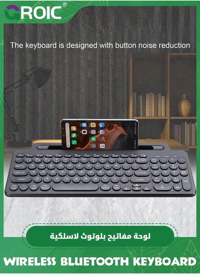 GROIC Wireless Bluetooth Keyboard with Number Touchpad 2.4G Wireless Keyboard Mouse Card Slot Numeric Keypad for iOS/Android Desktop Laptop PC TV Box with Touchpad  - Image 4