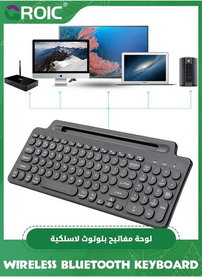 GROIC Wireless Bluetooth Keyboard with Number Touchpad 2.4G Wireless Keyboard Mouse Card Slot Numeric Keypad for iOS/Android Desktop Laptop PC TV Box with Touchpad  - Image 5