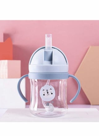Sippy Cups for Toddlers 250ML, 360° Water Leak Proof Weighted Straw Cup with Handle Water Bottle Soft Spout Learner Cup with Graduated Anti-choking Handle Water Bottle Drop-resistant Cup (Blue) - pzsku/Z5653930BB193813CC279Z/45/_/1710847001/bfb4f6a9-1f4c-48f0-a5aa-6e68bfe1ba8f