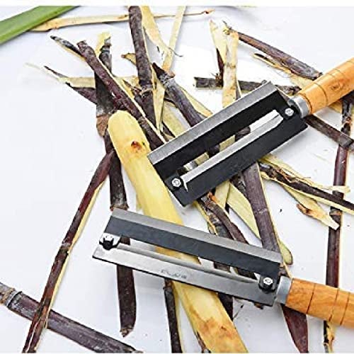 TASKHOUSE Sugarcane Peeling Knife Sharp Steel Blade with Natural Non-Slip Wooden Handle Durable Planer Knife for Pineapple, Fruit Peeling - Image 2