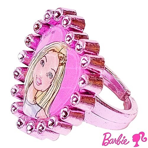 LUV HER Barbie Accessories for Girls 6 Piece Toy Jewelry Box Set with 2 Rings, 2 Bead Bracelets, and Snap Hair Clips Ages 3+ - Image 4