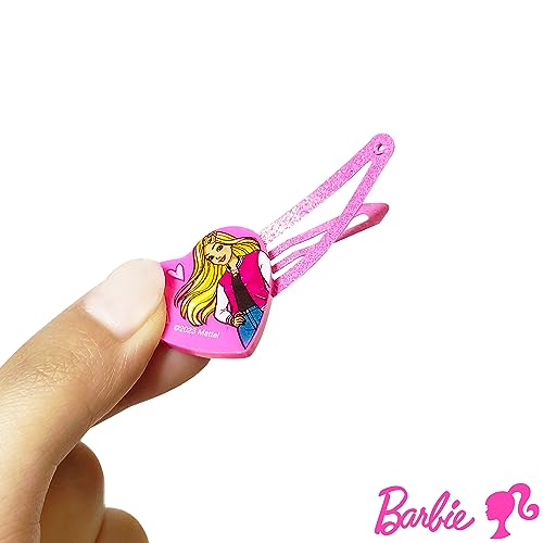 LUV HER Barbie Accessories for Girls 6 Piece Toy Jewelry Box Set with 2 Rings, 2 Bead Bracelets, and Snap Hair Clips Ages 3+ - Image 3