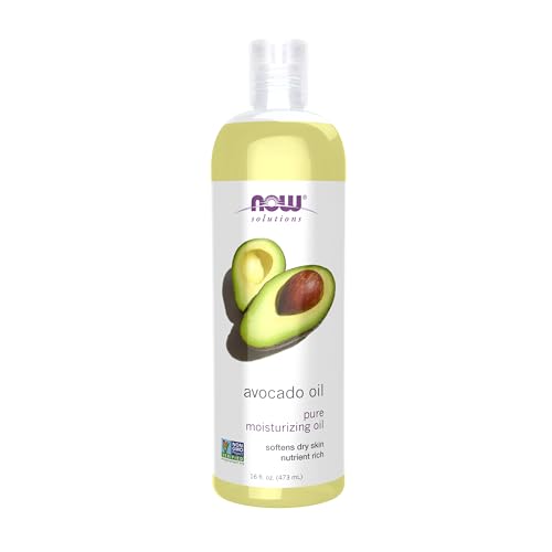 NOW Foods Solutions Avocado Oil 100 Pure Moisturizing Oil Nutrient Rich and Hydrating 16Ounce