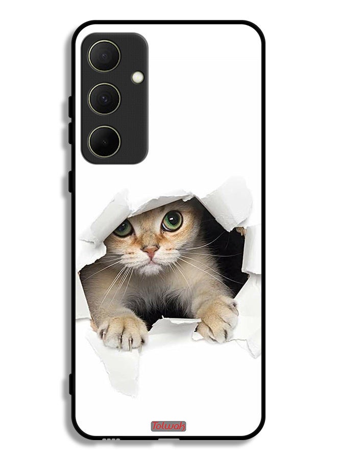 Tolwak Samsung Galaxy A35 5G Protective Case Cover Cat Appearing - Image 1