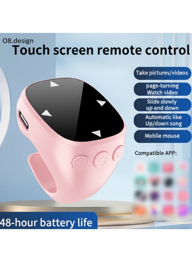 O8.design Bluetooth,Smart Touch Sliding Screen Remote Controller Mobile Phone Wireless Page Turning,TikTok Turning, Finger Selfie Ring - Image 1