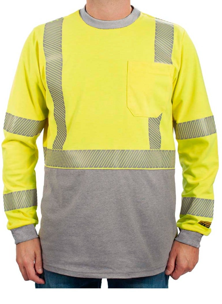 Benchmark FR "Tracer" Cat 2 Hi Visibility Flame Resistant Shirt - 8 Cal - Image 1
