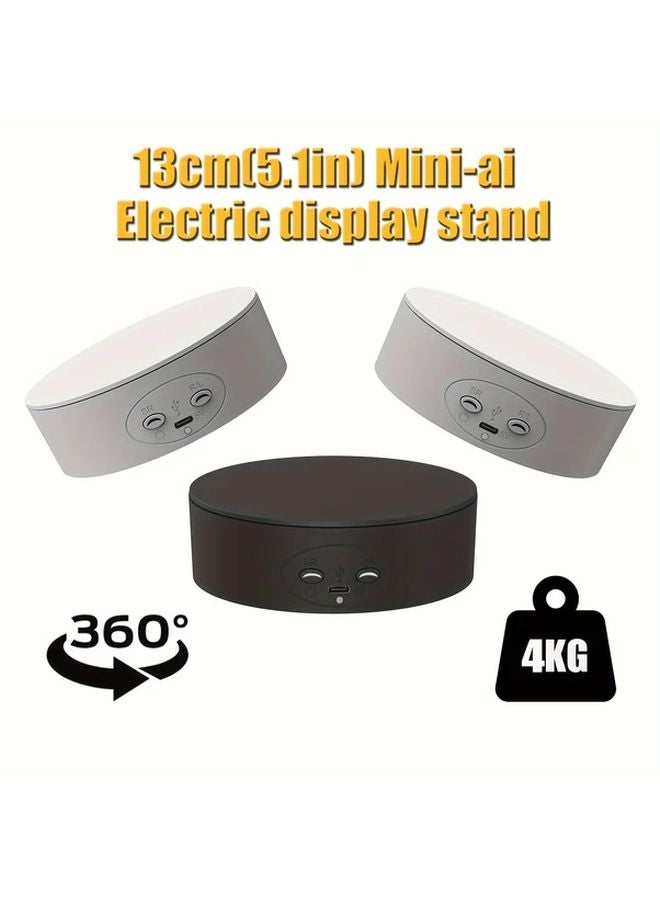 White Mini AI Electric Rotating Display Stand Adjustable Speed For Photography - Image 2