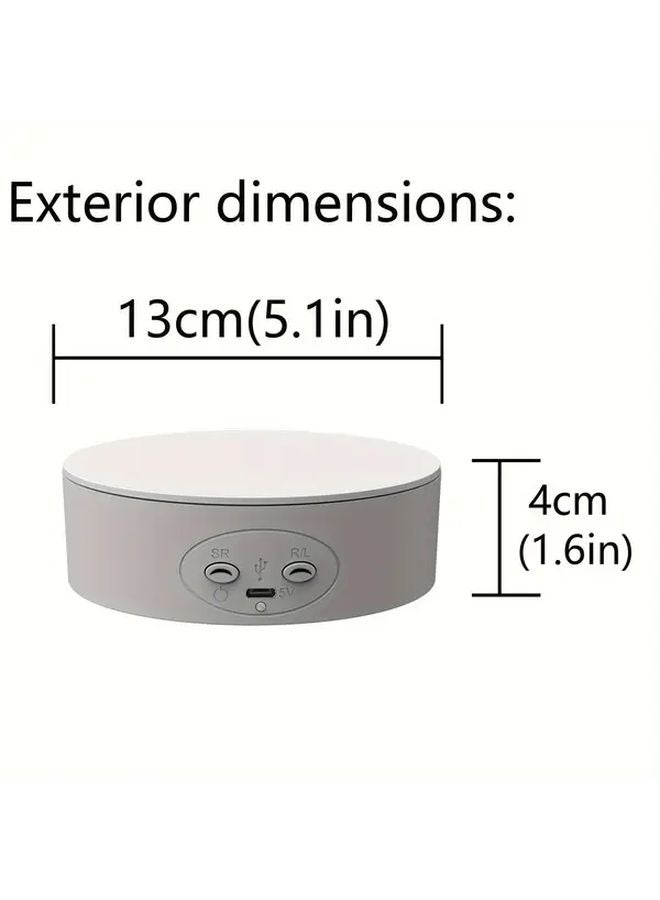 White Mini AI Electric Rotating Display Stand Adjustable Speed For Photography - Image 4