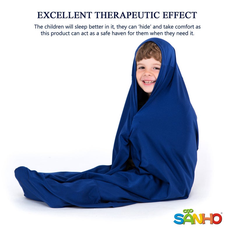 SANHO Dynamic Movement Sensory Sock, Body Sock, Toys for Autistic and Sensory Processing Disorders, Updated Version, Good for Height:35"- 59" Deep Blue - Image 3