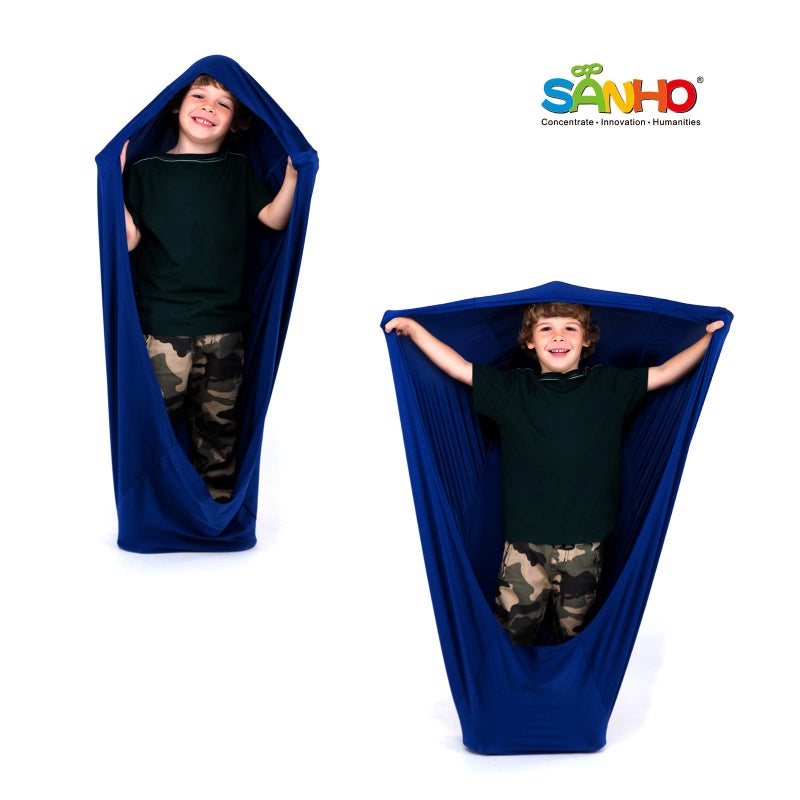 SANHO Dynamic Movement Sensory Sock, Body Sock, Toys for Autistic and Sensory Processing Disorders, Updated Version, Good for Height:35"- 59" Deep Blue - Image 2